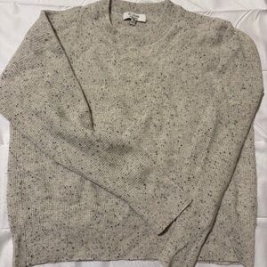 Madewell 100% Donegal Cashmere Sweatshirt Sweater - Size M - Oatmeal Speckle